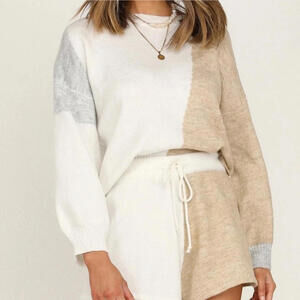 Colorblock Knit Lounge Set – Multiple Sizes Available